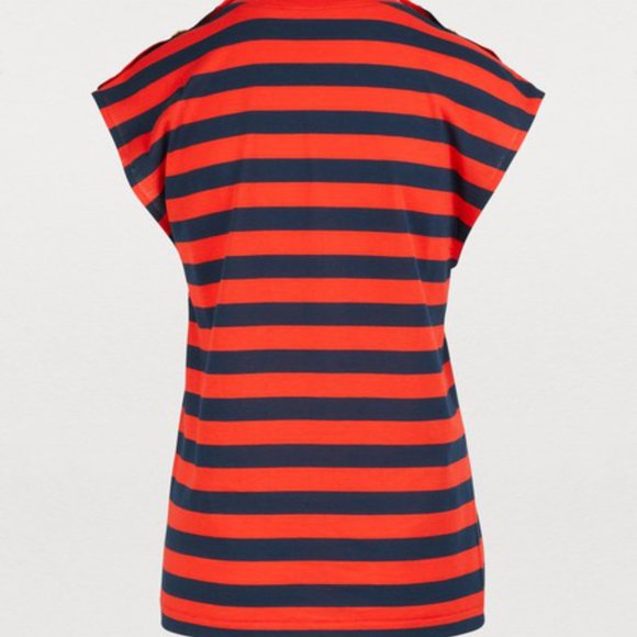 Gucci S/S Striped Pour La Cote D'Azur T-Shirt Red - Picture 3 of 6
